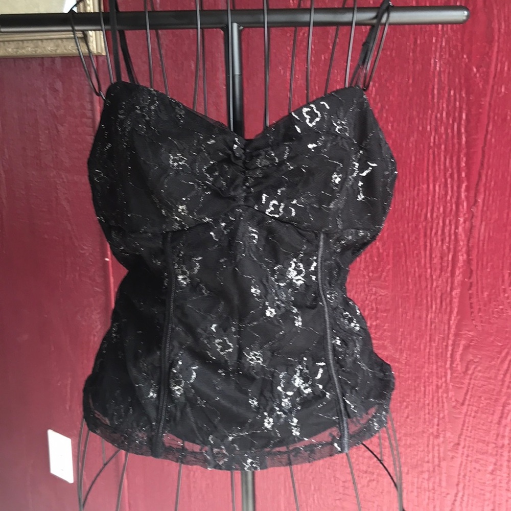 Elegant Black Lace Women's Top